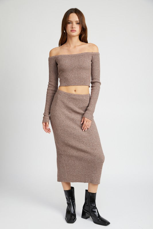 Off Shoulder Knit Top