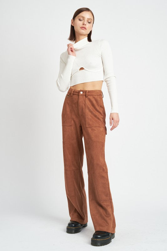 Mock Neck Crop Top