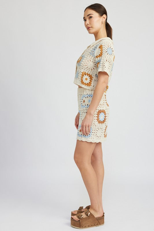 Crochet Mini Skirt