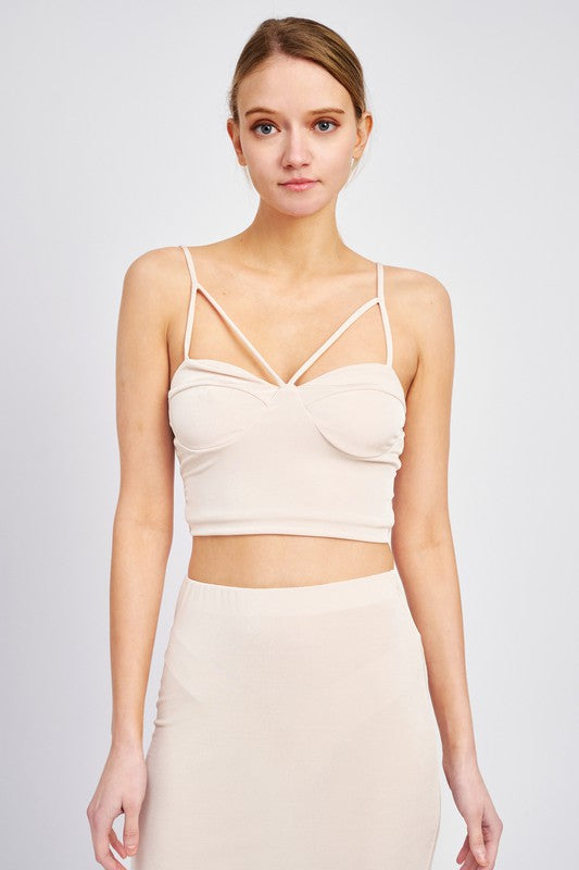 Lattice Front Cropped Cami