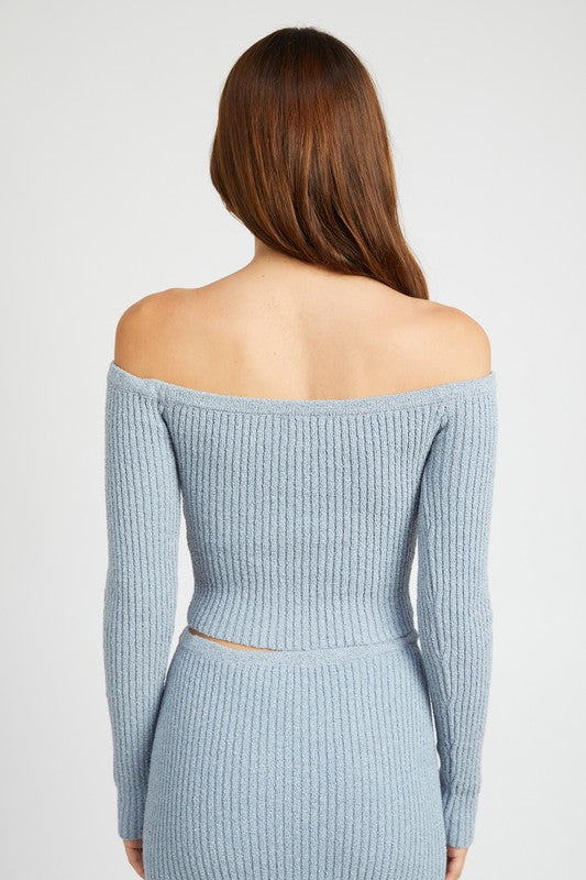 Off Shoulder Knit Top