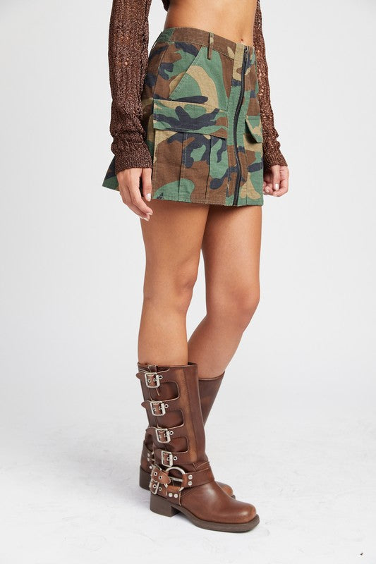 Camo Mini Skirt