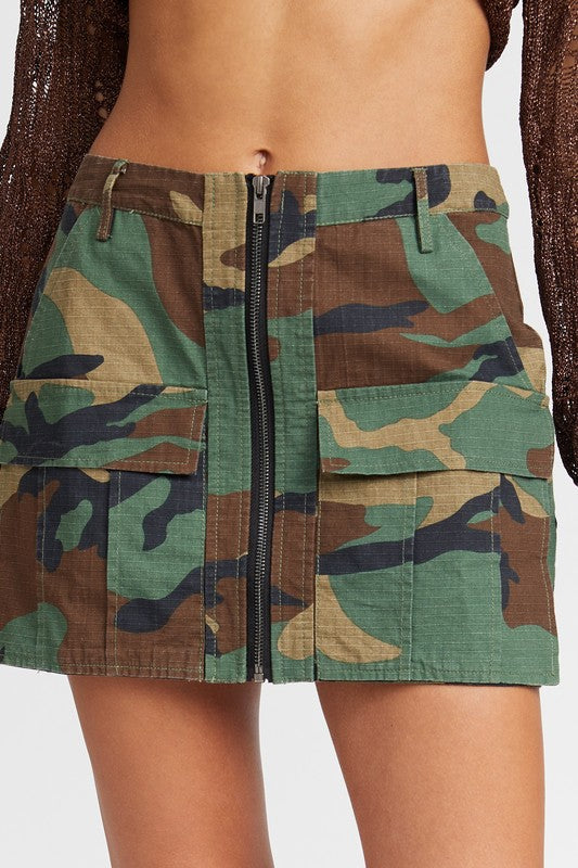 Camo Mini Skirt