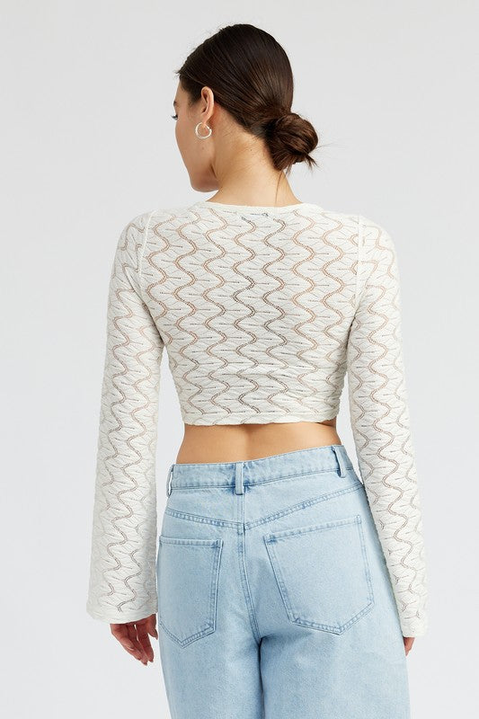 Crochet Bell Sleeve Top