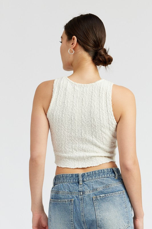 Rib Cropped Tank Top