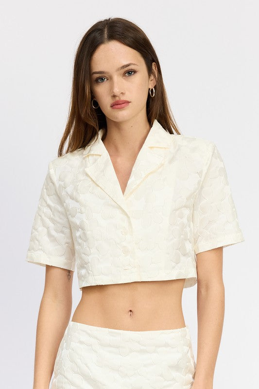 Cropped Shirt Top