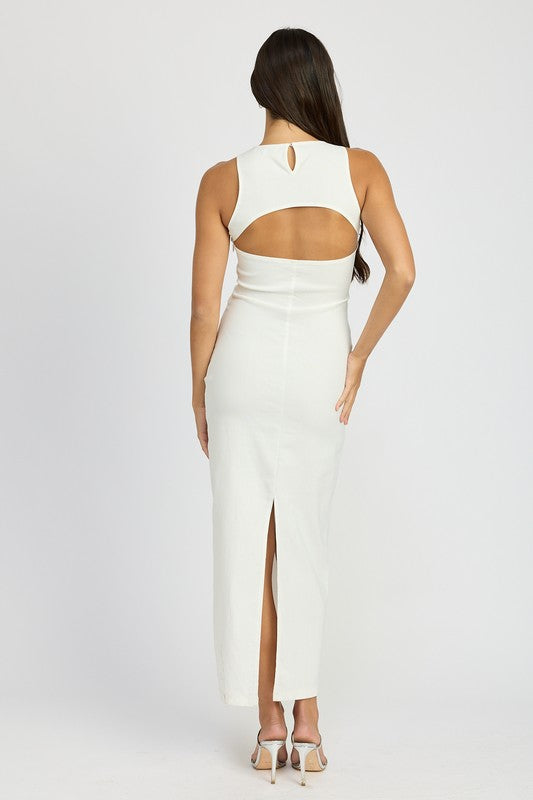 Sleeveless Cutout Midi Dress