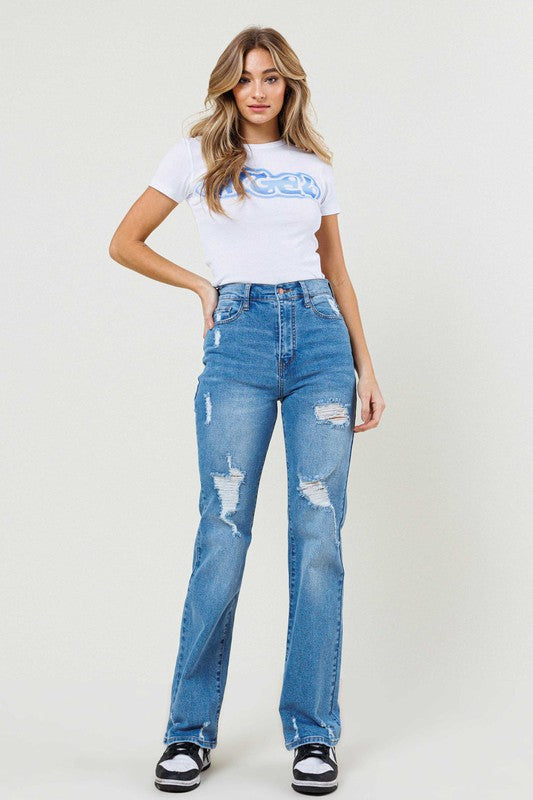 High Waisted Wide Leg Jeans