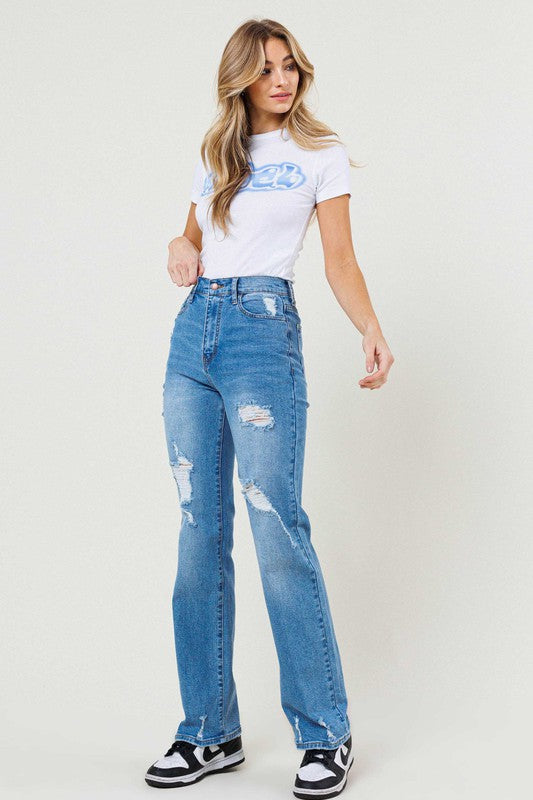 High Waisted Wide Leg Jeans